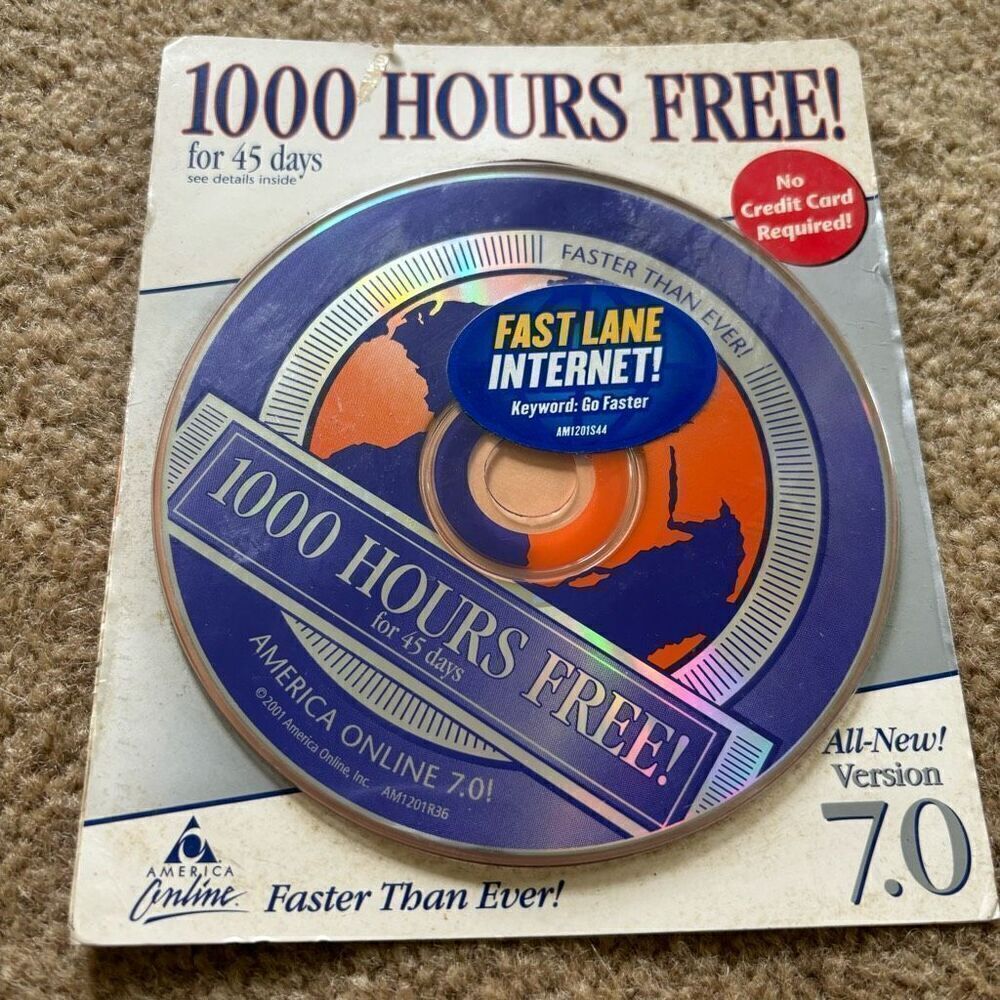 America Online Platinum Premier Version 7.0 Disk *New*